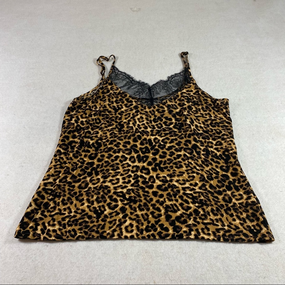 IDYLLWIND Leopard Print Tank Top Small adjustable straps Laced Chest are…